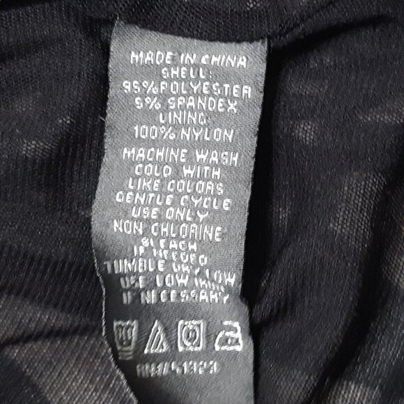 Vince Camuto Dress Womens Medium Black Sheath Short Sleeveless Stretch Geometric - Picture 13 of 13